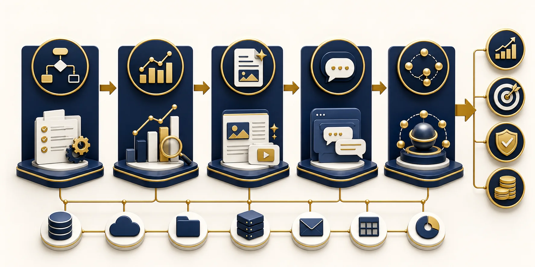 Evolução visual de automação baseada em regras para previsão, geração de conteúdo, conversação e agentes conectados a sistemas